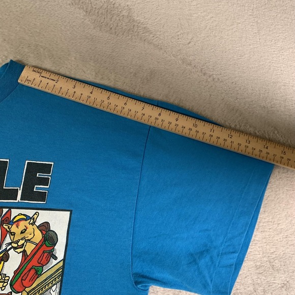 Vintage 19th Hole Golf Graphic Shirt Mens XL Blue SSI 1991 Bar Cartoon Made USA - Picture 7 of 12